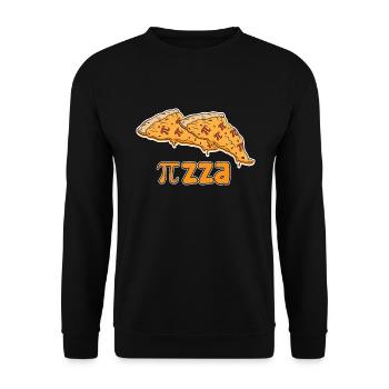 Math Pizza Pi - Unisex Pullover - Schwarz - Vorne - Alina (178cm) & Michal (187cm)