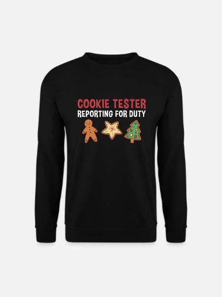 Baking Cookie Tester Reporting For Duty Cookie - Unisex Pullover - Schwarz