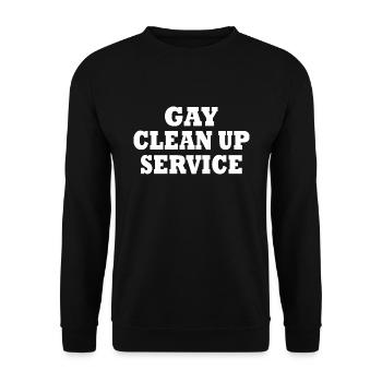 Gay clean up service - Unisex Sweatshirt - black - Front - Alina (178cm) & Michal (187cm)