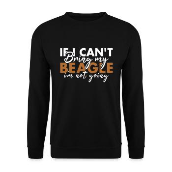 Si je ne peux pas amener mon beagle, je n’y vais pas - Sweat-shirt Unisexe - noir - Devant - Alina (178cm) & Michal (187cm)