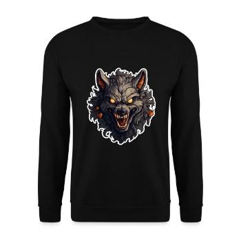 Halloween Werewolf - Unisex Sweatshirt - black - Front - Alina (178cm) & Michal (187cm)