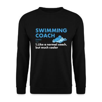 Sport Coach Swimming - Unisex Pullover - Schwarz - Vorne - Alina (178cm) & Michal (187cm)