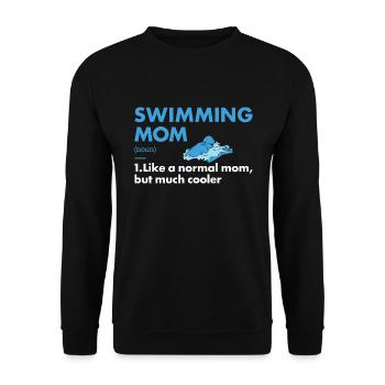 Sport Mom Swimming - Unisex Pullover - Schwarz - Vorne - Alina (178cm) & Michal (187cm)