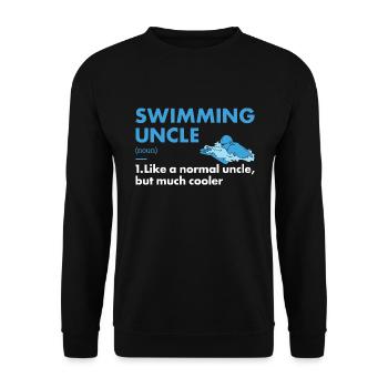 Sport Uncle Swimming - Unisex Pullover - Schwarz - Vorne - Alina (178cm) & Michal (187cm)