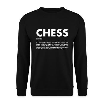 Chess Player Definition Chess - Unisex Pullover - Schwarz - Vorne - Alina (178cm) & Michal (187cm)