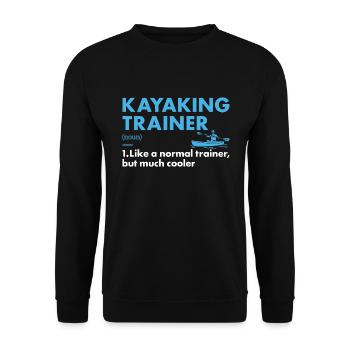 Kayaker Trainer Definition Kayaking - Unisex Pullover - Schwarz - Vorne - Alina (178cm) & Michal (187cm)