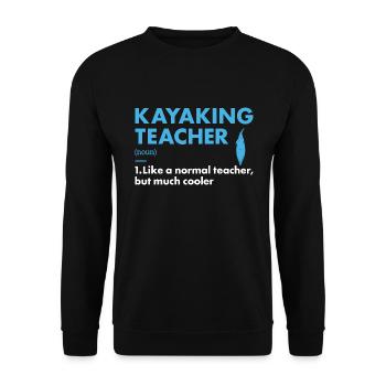 Kayaker Teacher Definition Kayaking - Unisex Sweatshirt - black - Front - Alina (178cm) & Michal (187cm)