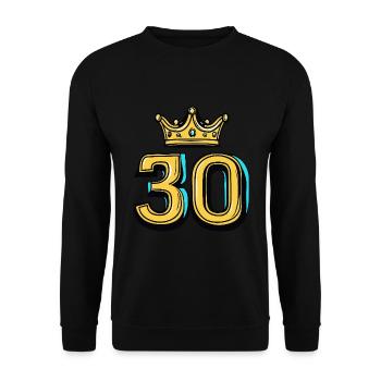 Couronne à 30 chiffres - Sweat-shirt Unisexe - noir - Devant - Alina (178cm) & Michal (187cm)
