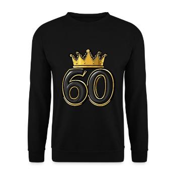60 Number Crown - Unisex Sweatshirt - black - Front - Alina (178cm) & Michal (187cm)