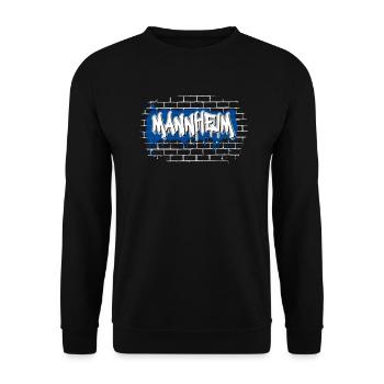 Mannheim Mannem Monnem Graffiti MA Waldhof Hiphop - Sweat-shirt Unisexe - noir - Devant - Alina (178cm) & Michal (187cm)