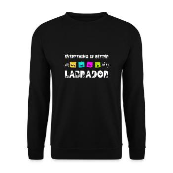 Cadeau Labrador Retriever pour les buveurs de bière - vin - Sweat-shirt Unisexe - noir - Devant - Alina (178cm) & Michal (187cm)