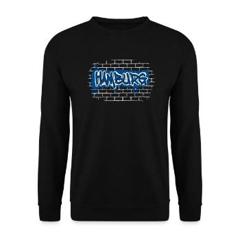 Hamburg Graffiti - Unisex Pullover - Schwarz - Vorne - Alina (178cm) & Michal (187cm)