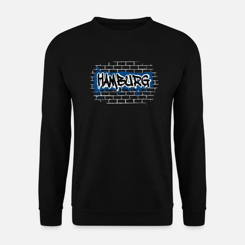 Graffiti de Hambourg - Sweat-shirt Unisexe - noir