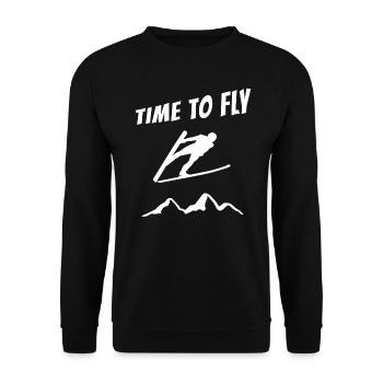 Ski jumping Ski flying Fan articles for ski jumpers - Unisex Sweatshirt - black - Front - Alina (178cm) & Michal (187cm)
