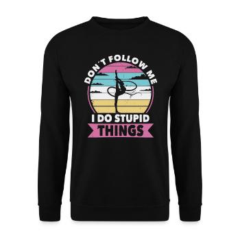Don t follow me gymnastic - Unisex Pullover - Schwarz - Vorne - Alina (178cm) & Michal (187cm)