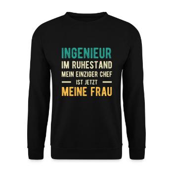 Ingenieur Spruch Witzig Ehepaar - Unisex Pullover - Schwarz - Vorne - Alina (178cm) & Michal (187cm)