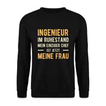 Ingenieur Lustiger Spruch Ehepaar - Unisex Pullover - Schwarz - Vorne - Alina (178cm) & Michal (187cm)