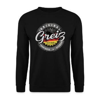 Original Germany Thüringen Greiz - Unisex Pullover - Schwarz - Vorne - Alina (178cm) & Michal (187cm)