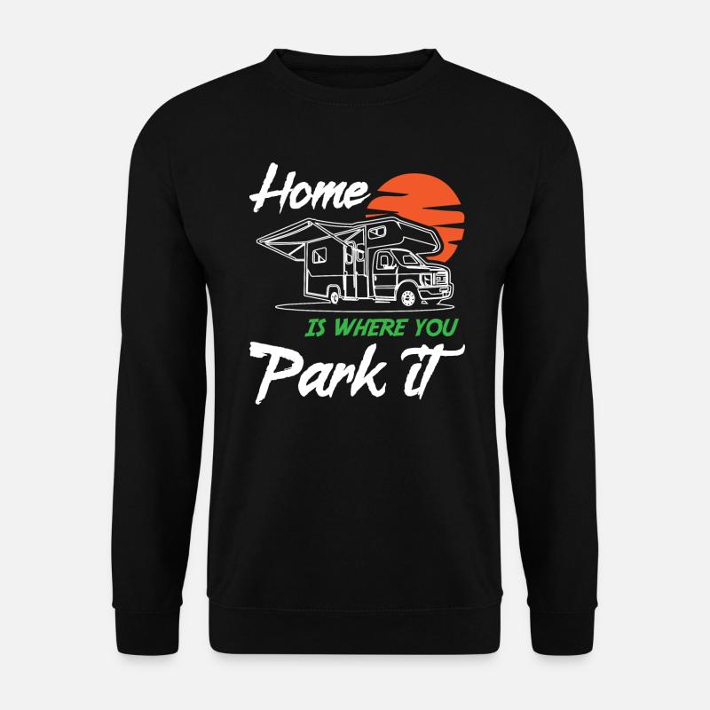 Home is Where you Park It Campervan1 - Unisex Pullover - Schwarz
