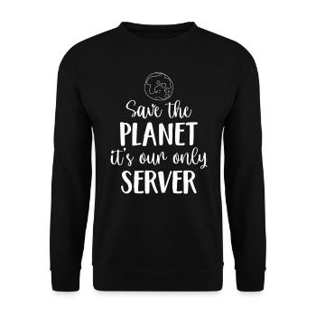 Save the planet (W) - Sweat-shirt Unisexe - noir - Devant - Alina (178cm) & Michal (187cm)