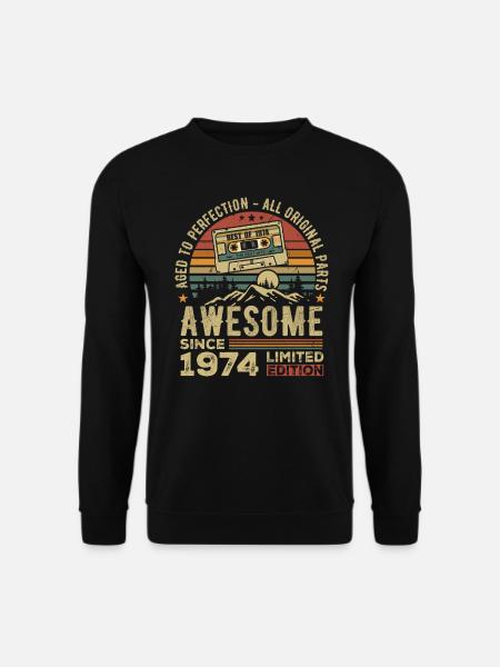 Jahrgang 1974 Geburtstagsgeschenk | Jahrgang 1974 - Unisex Pullover - Schwarz
