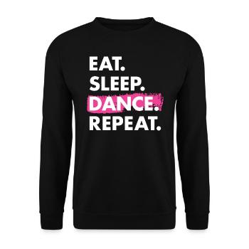 Dancer Eat Sleep Dancing - Unisex Pullover - Schwarz - Vorne - Alina (178cm) & Michal (187cm)