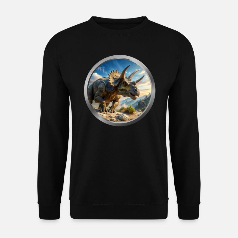 Triceratops Animal - Unisex Sweatshirt - black