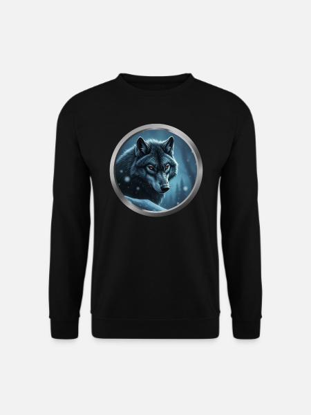 Wolf Animal - 6 - Unisex Sweatshirt - black