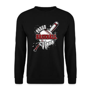 Proud Baseball Nana - Unisex Sweatshirt - black - Front - Alina (178cm) & Michal (187cm)