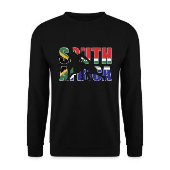 South Africa Rugby - Unisex Sweatshirt - black - Front - Alina (178cm) & Michal (187cm)