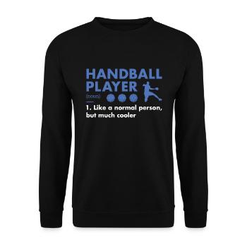 Sport Player Definition Handball - Unisex Pullover - Schwarz - Vorne - Alina (178cm) & Michal (187cm)