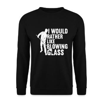 Souffleur de verre soufflant de verre - Sweat-shirt Unisexe - noir - Devant - Alina (178cm) & Michal (187cm)