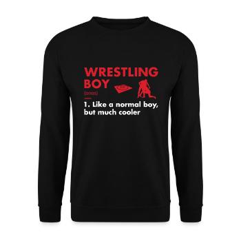 Sport Boy Définition Lutte - Sweat-shirt Unisexe - noir - Devant - Alina (178cm) & Michal (187cm)