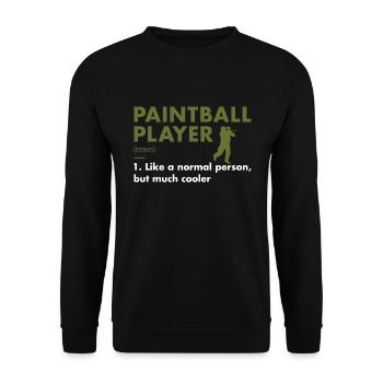 Définition du joueur de sport Paintball - Sweat-shirt Unisexe - noir - Devant - Alina (178cm) & Michal (187cm)