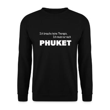 Therapie PHUKET - Unisex Pullover - Schwarz - Vorne - Alina (178cm) & Michal (187cm)