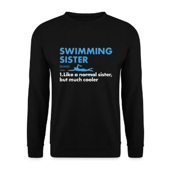 Sport Sister Swimming - Unisex Pullover - Schwarz - Vorne - Alina (178cm) & Michal (187cm)
