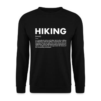 Hiker Definition Hiking - Unisex Pullover - Schwarz - Vorne - Alina (178cm) & Michal (187cm)