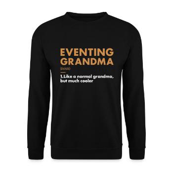 Rider Grandma Definition Eventing - Unisex Sweatshirt - black - Front - Alina (178cm) & Michal (187cm)