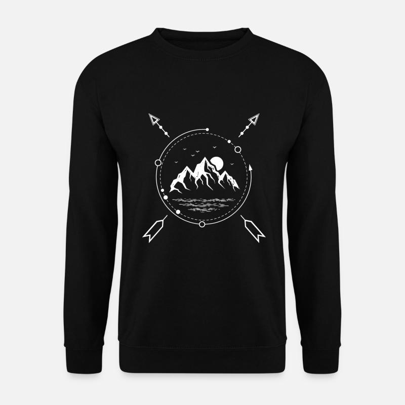 Anker Meer Natur Wandern Urlaub Berge See Sonne - Unisex Pullover - Schwarz