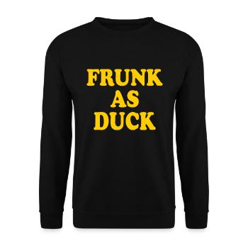 Frunk as duck - Unisex Pullover - Schwarz - Vorne - Alina (178cm) & Michal (187cm)