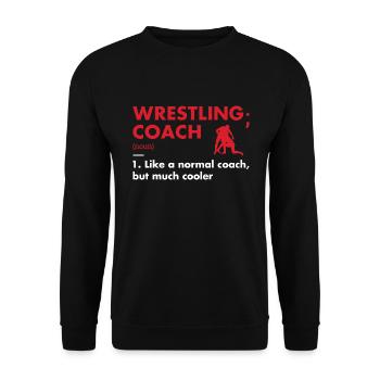 Sport Coach Definition Wrestling - Unisex Pullover - Schwarz - Vorne - Alina (178cm) & Michal (187cm)