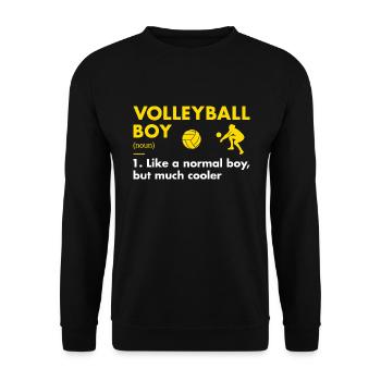 Sport Boy Definition Volleyball - Unisex Pullover - Schwarz - Vorne - Alina (178cm) & Michal (187cm)