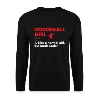 Sport Girl Definition Dodgeball - Unisex Sweatshirt - black - Front - Alina (178cm) & Michal (187cm)