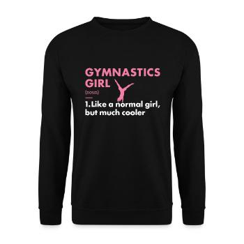 Sport Girl Gymnastics - Unisex Sweatshirt - black - Front - Alina (178cm) & Michal (187cm)
