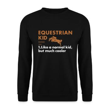 Sport Kid Définition Équestre - Sweat-shirt Unisexe - noir - Devant - Alina (178cm) & Michal (187cm)