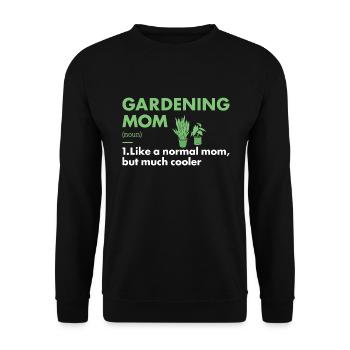 Jardinier Maman Définition Jardinage - Sweat-shirt Unisexe - noir - Devant - Alina (178cm) & Michal (187cm)