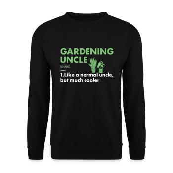 Jardinier Oncle Définition Jardinage - Sweat-shirt Unisexe - noir - Devant - Alina (178cm) & Michal (187cm)