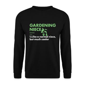 Jardinier Nièce Définition Jardinage - Sweat-shirt Unisexe - noir - Devant - Alina (178cm) & Michal (187cm)