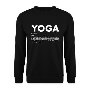 Yogi Definition Yoga - Unisex Sweatshirt - black - Front - Alina (178cm) & Michal (187cm)