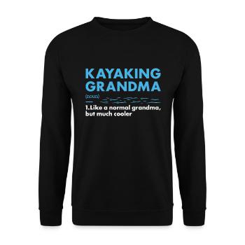 Kayaker Grandma Definition Kayaking - Unisex Sweatshirt - black - Front - Alina (178cm) & Michal (187cm)